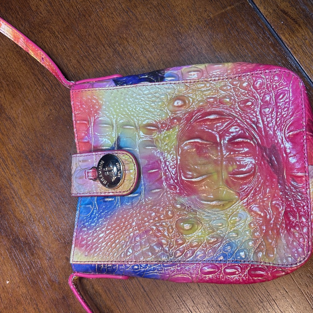 Brahmin Multicolor Crocodile Embossed Shoulder Bag - Picture 2 of 10